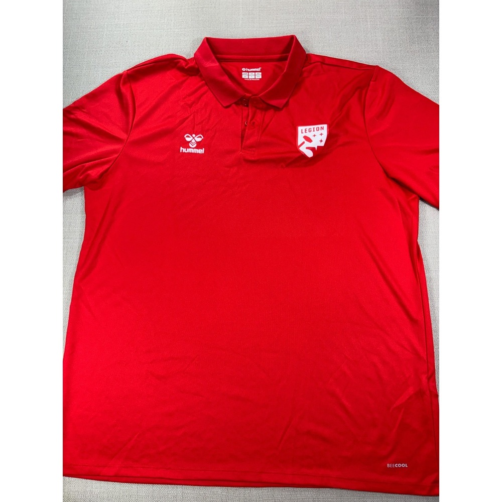 Hummel Red FC Legion Birmingham Golf Soccer Performance Polo Size XL